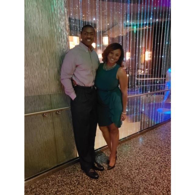 Reginald & Erin celebrating his 41st birthday at Eddie V's