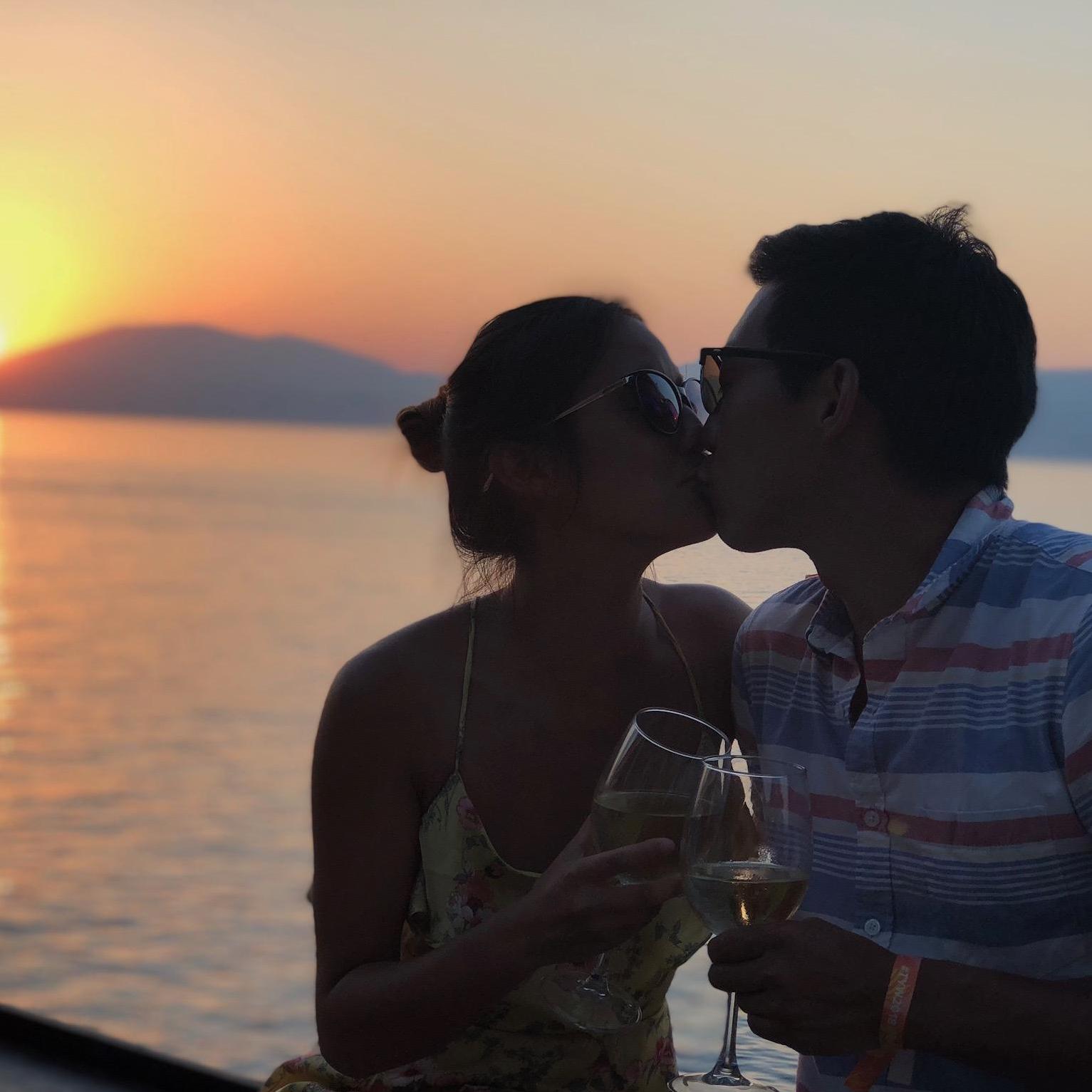 Champagne in Greece.