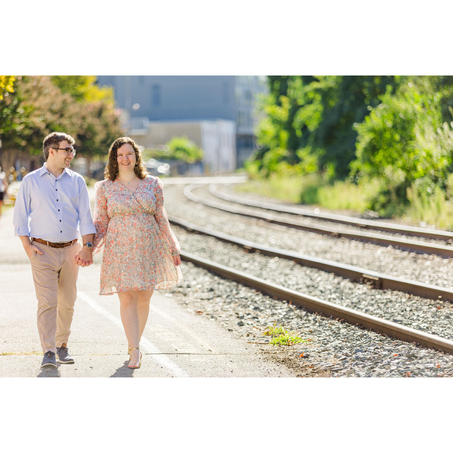 Engagement pictures at the Charlottesville Amtrak station!