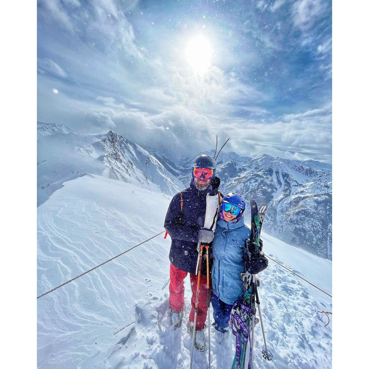 The top of Highlands Bowl in Aspen, "where the beer flows like wine and the women instinctively flock like the salmon of Capistrano."