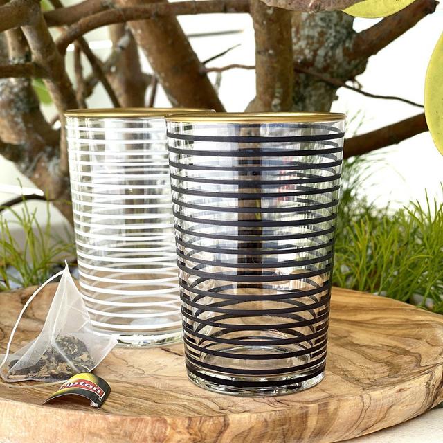 Tea Glasses Panorama Black & White - (Set of 6)
