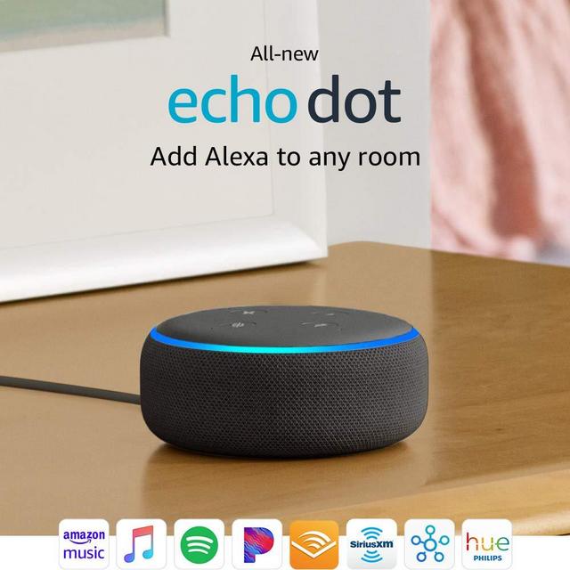 All-new Echo Dot (3rd Gen) - Smart speaker with Alexa - Charcoal