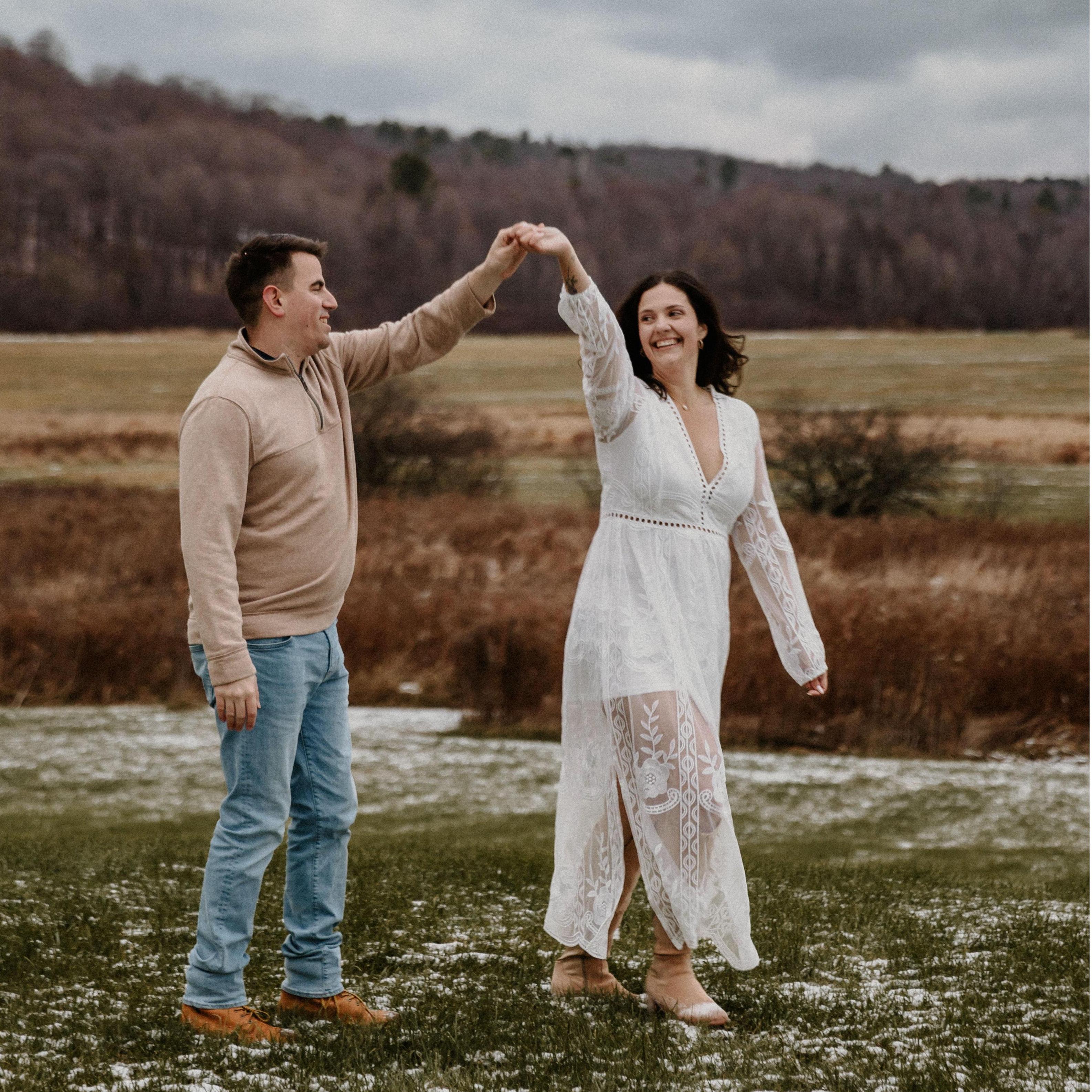 We had to try out two different locations (and outfits, of course).