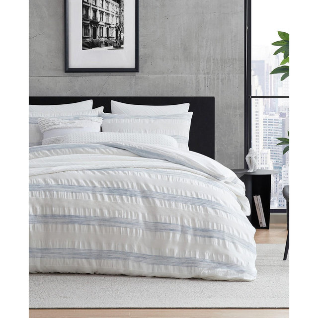 DKNY Waffle Stripe 3-Pc. Comforter Set, King