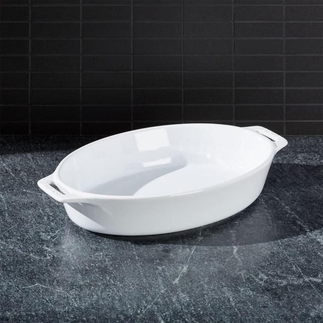 Staub ® White Oval Baker