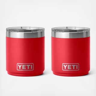 Rambler 10 oz. Stackable Lowball with Durasip Ceramic Lining, Set of 2