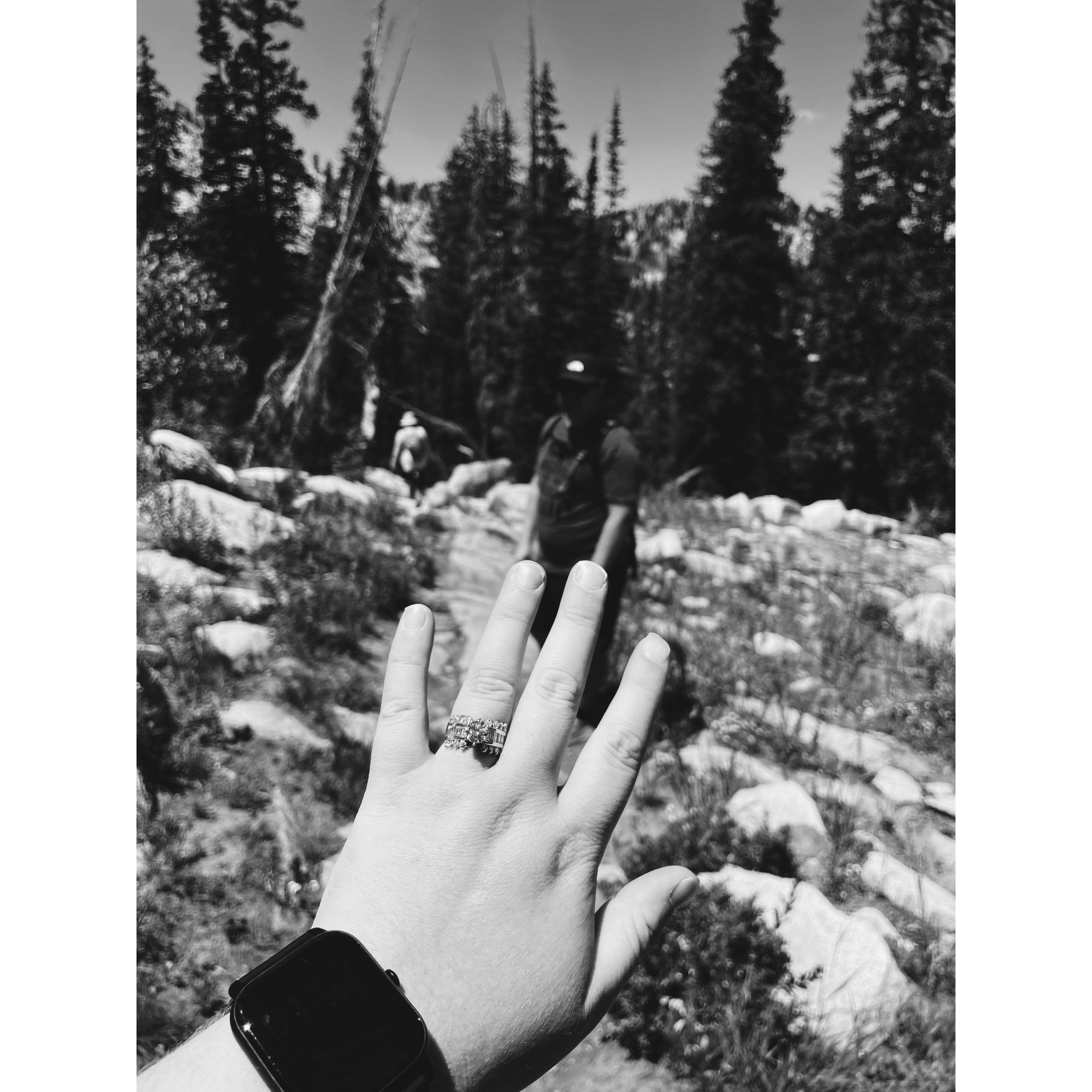 Had to get a ring picture on our hike from hell. 7/16/2024