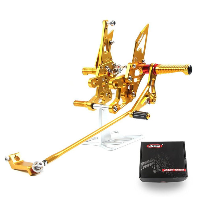 Arashi(Version 2.0) Adjustable Rearsets for YAMAHA FZ1 2006-2016 FZ8 2010-2013 Motorcycle Accessories Foot Pegs Footrests Rear Set FZ1000 FZ800 Gold 2007 2008 2009 2011 2012 2014 2015