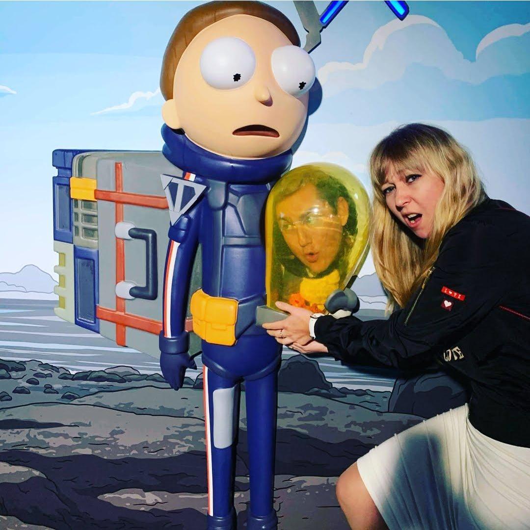 Adult Swim Festival. We meat Rick and Morty and so proposal during the comedy show.