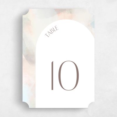 White Ticket Wedding Table Number - Coleridge