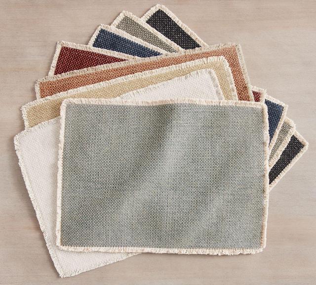 Mason Handwoven Cotton Fringe Placemats - Set of 4