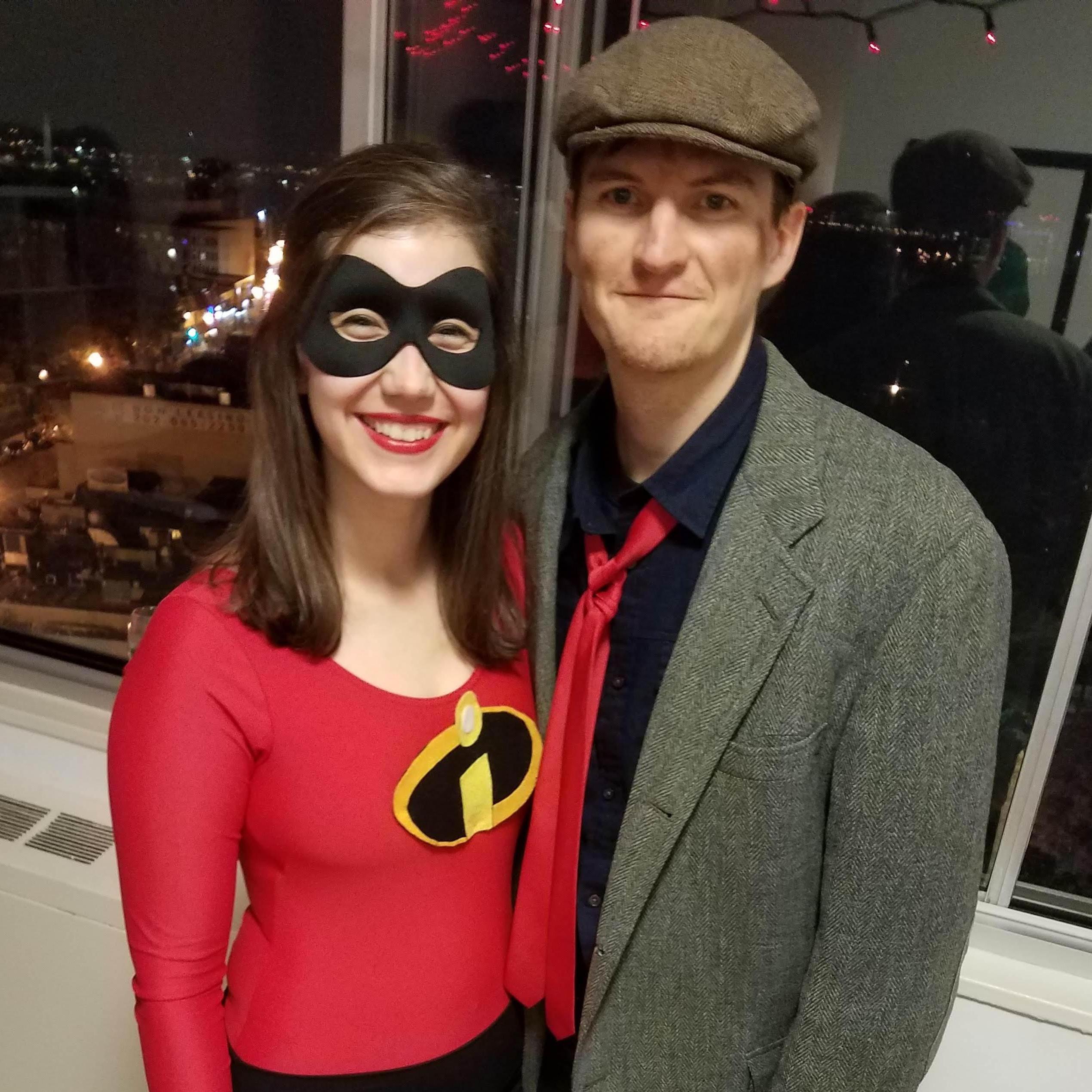 Elastigirl & Bert from Mary Poppins on Halloween