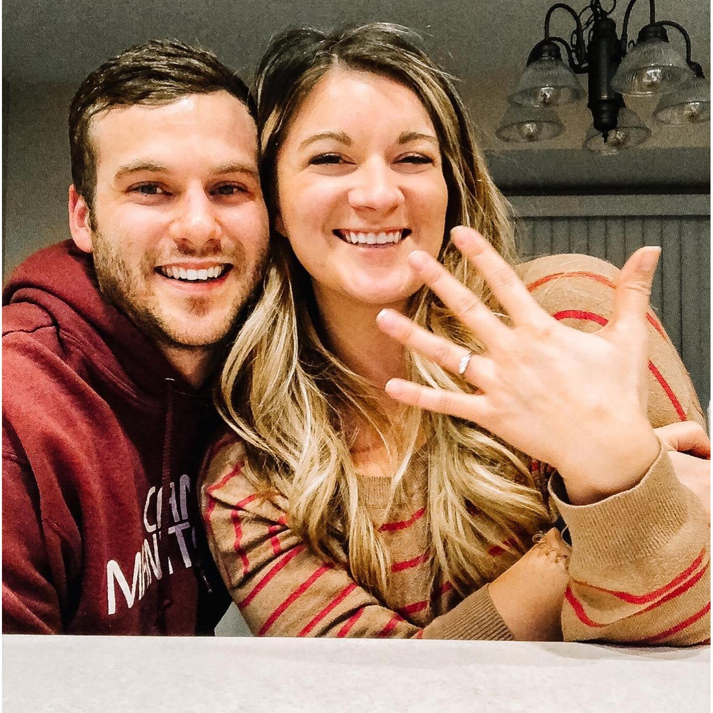 The day we got engaged! 

Ask us sometime how it happened! 
It was TOTALLY "US".