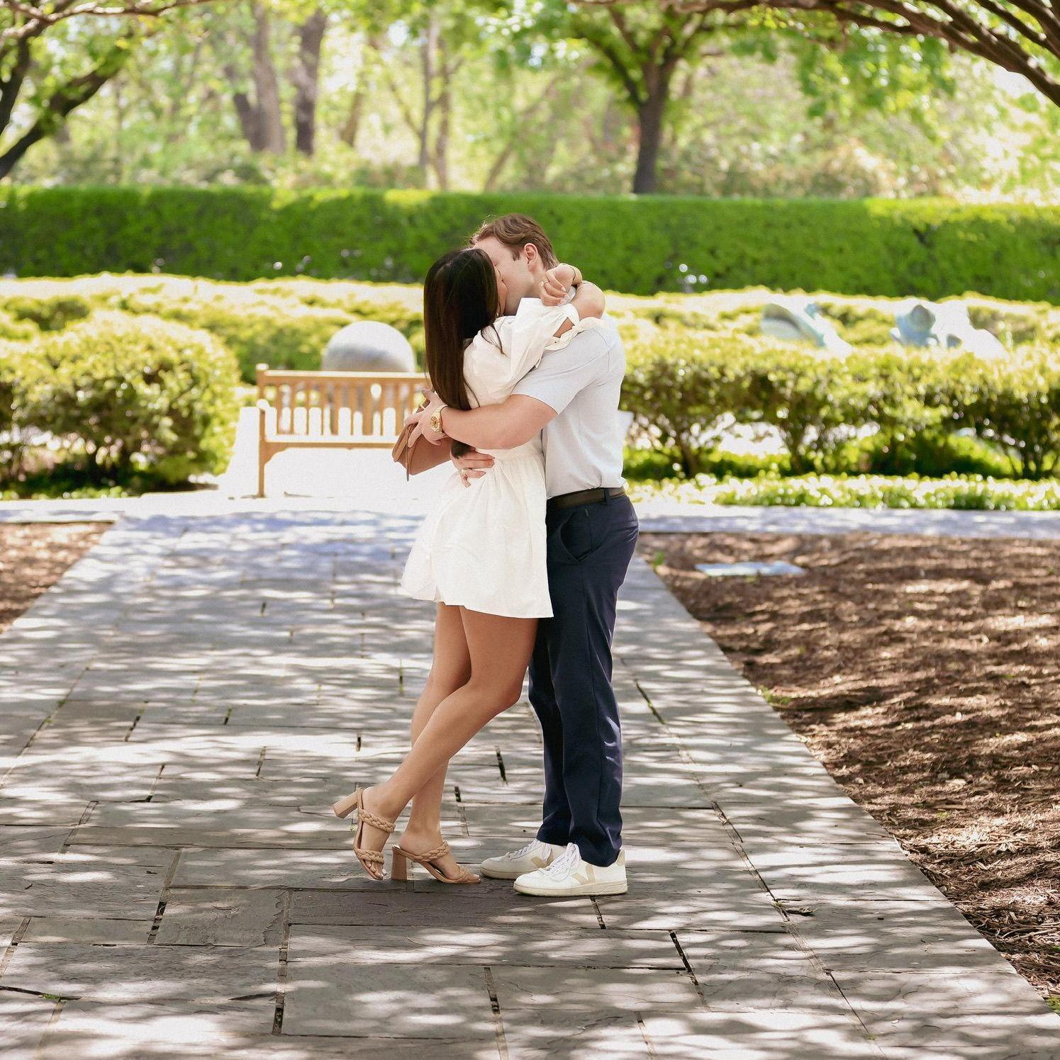 Dallas, TX - April 12, 2025 - The day Bryston proposed at the The Dallas Arboretum and Botanical Garden