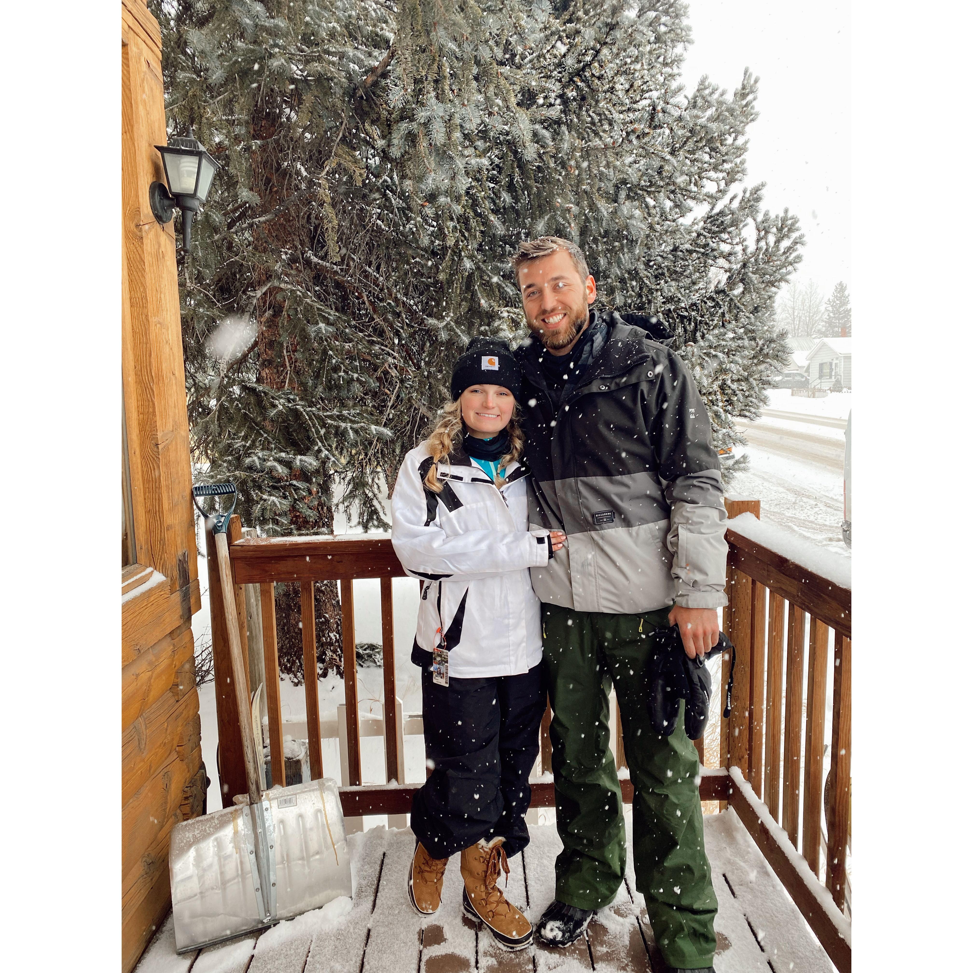 Our first ski trip together