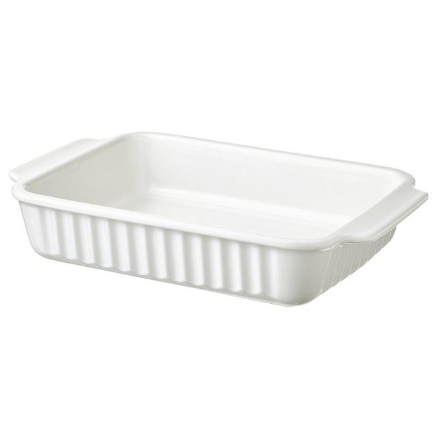 POETISK Oven dish, off-white, 13x9 "