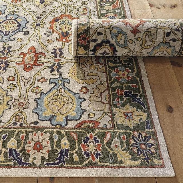 Rugs Restoration and Renovation Hand Tufted Vintage & Traditional Rugs 100% Wool, Antique Look Rugs for Your Living Room, Bedroom Or Any Room (9x12 Feet)