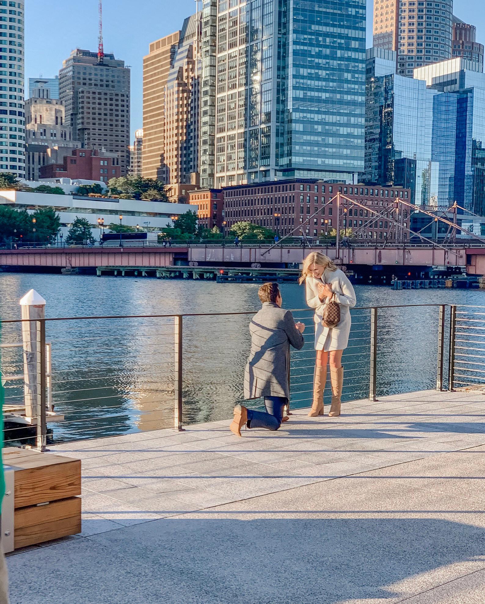 October 5, 2019. Andrew proposes in the Seaport District of Boston <3