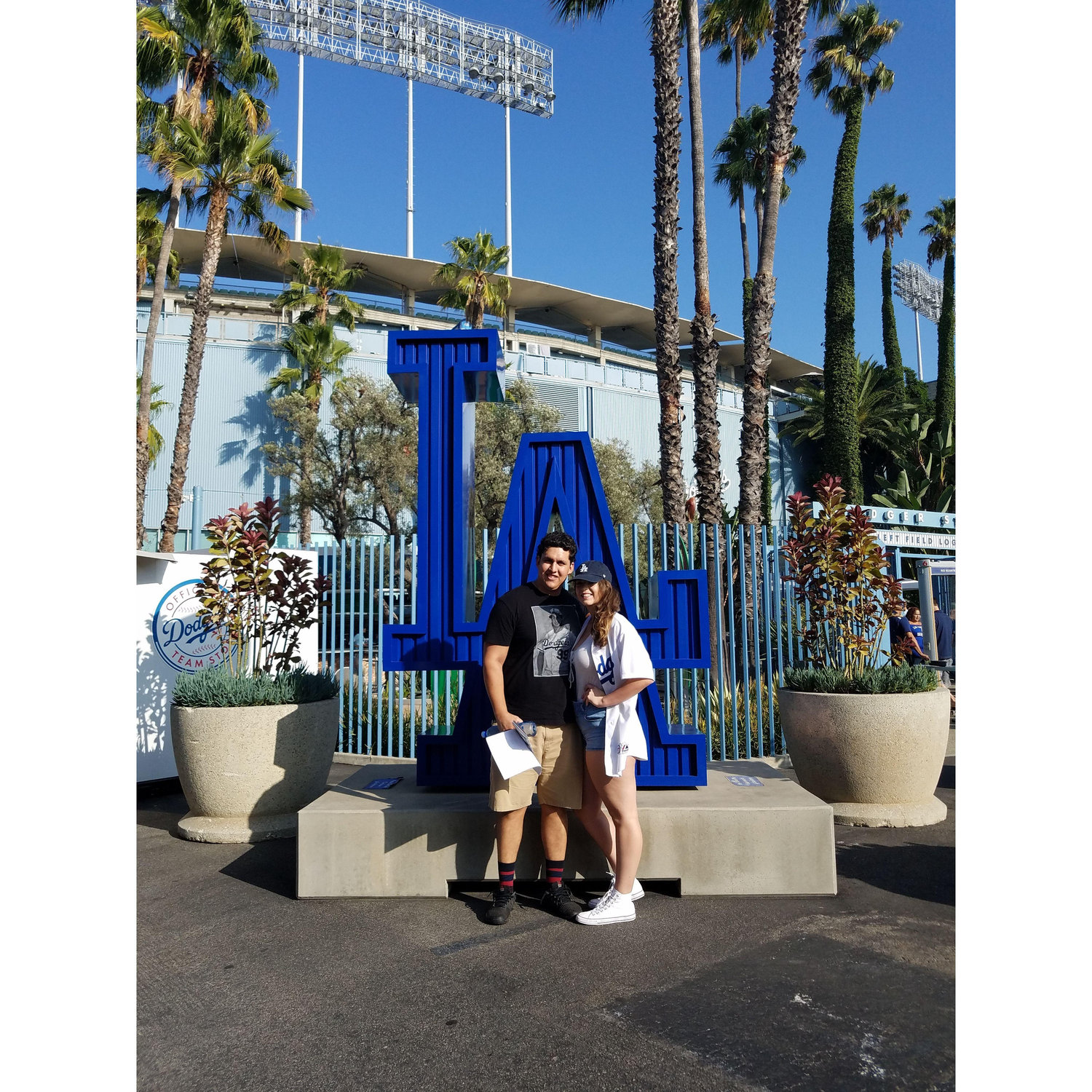 Ginger took Zach to a Dodger game for his birthday in 2017