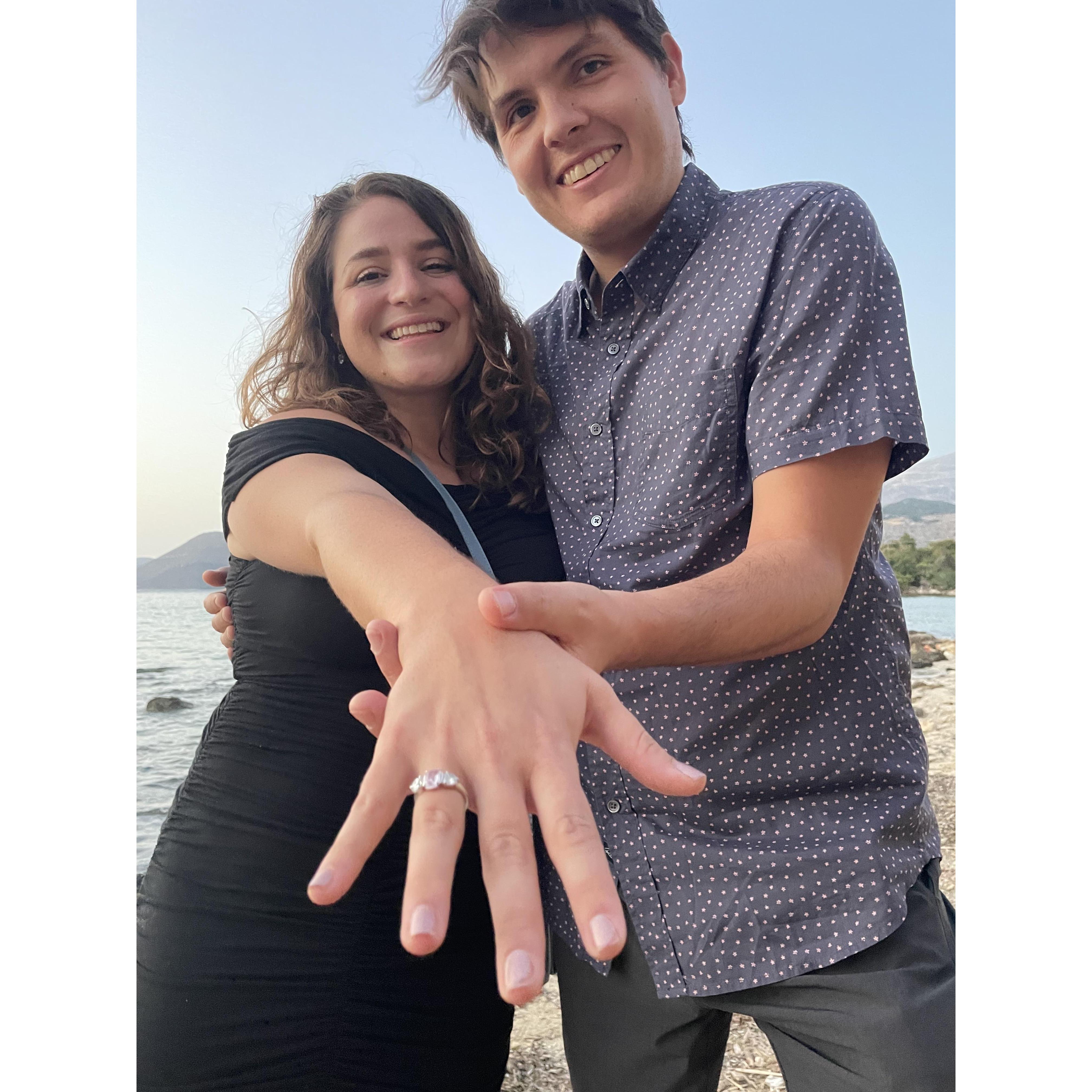 Right after Anna said "yes" on the beach in Kefalonia, August 4th, 2021.