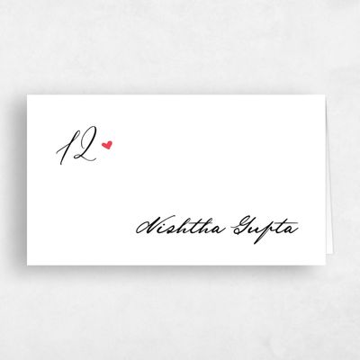 Multi-Colored Wedding Place Card - Estate