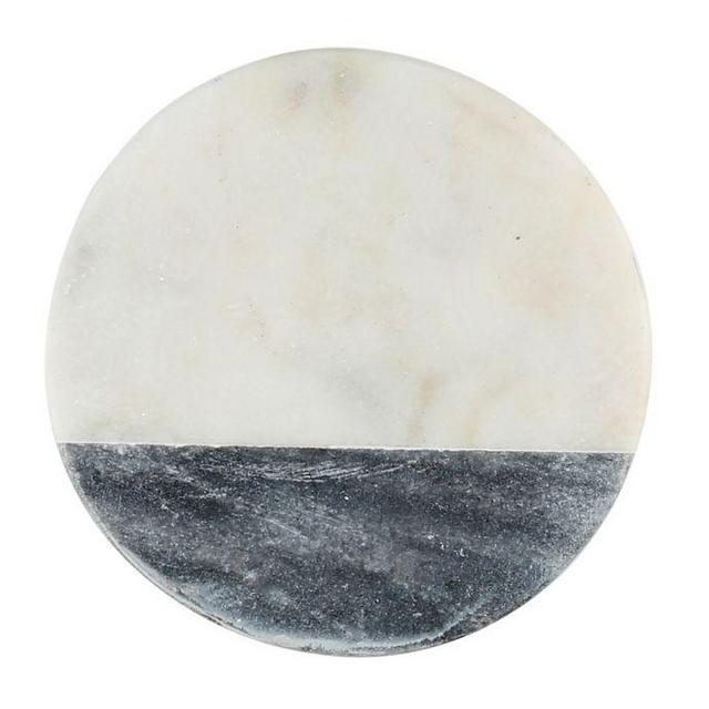Thirstystone® Individual Marble Coaster in Black/White