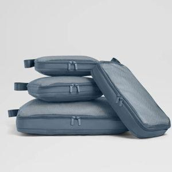 Compression Packing Cubes in Coast Blue