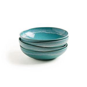 Pasta Bowl Stack: The Seaglass Collection in Aqua Blue