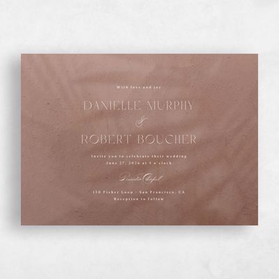 Chestnut, Brown Wedding Invitation - Grandscape Landscape