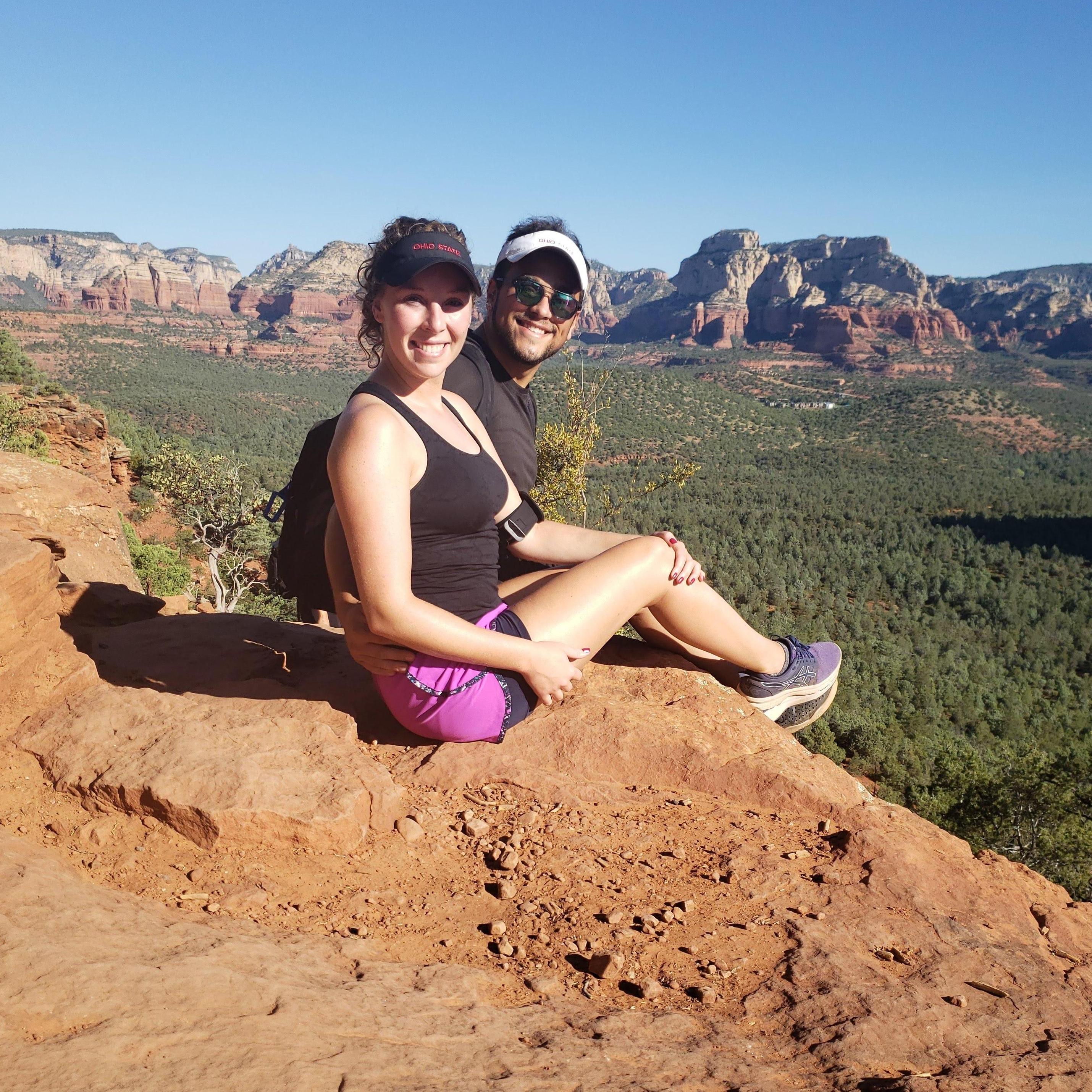 Hiking in Sedona, AZ! We went to Devil's Bridge that day.