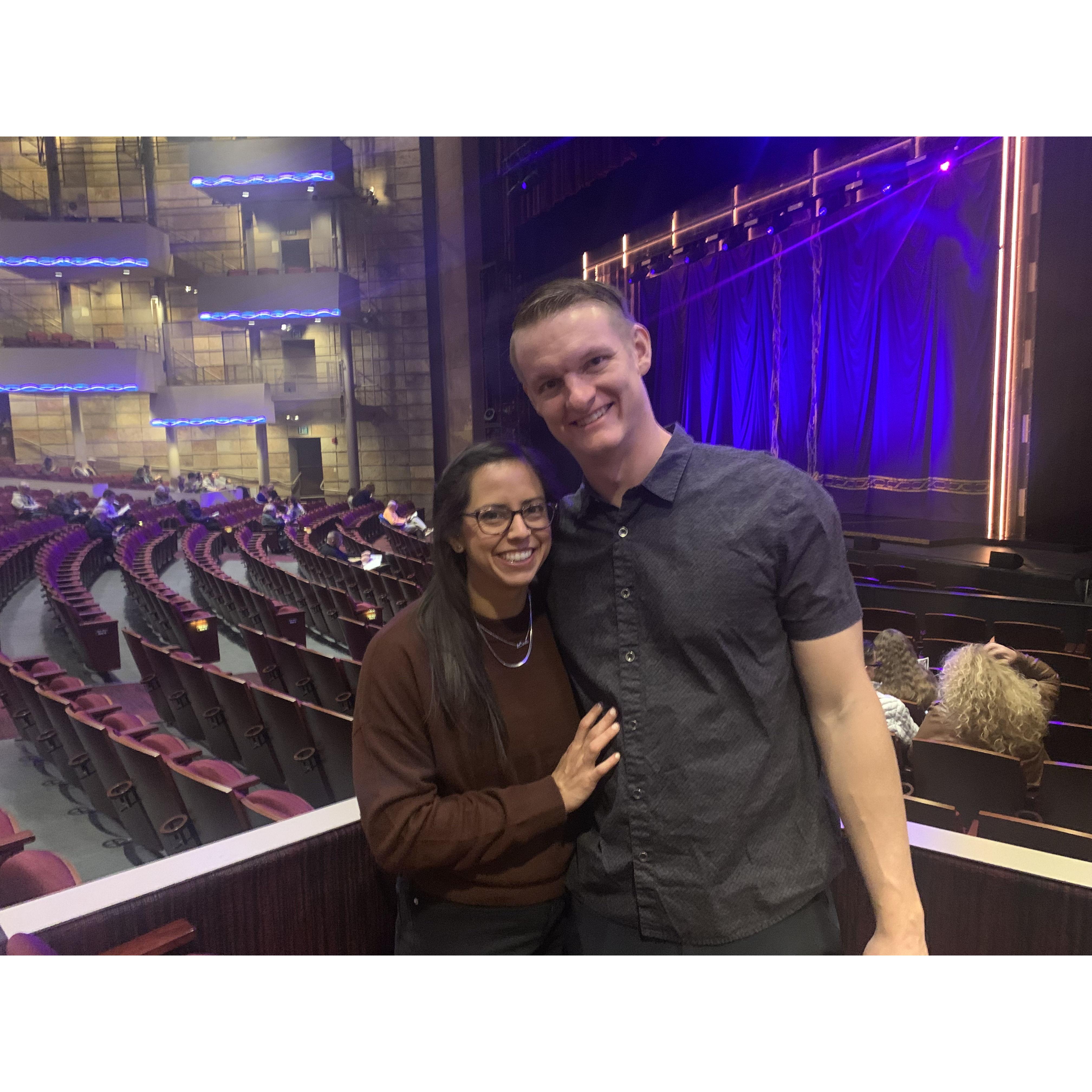 Gianna's love of musicals and Aaron's love of history made SIX the perfect show to attend together.