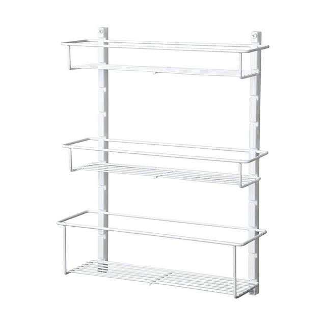 ClosetMaid Adjustable 3 Shelf Spice Rack Organizer Kitchen Pantry Storage for Cabinet Door or Wall Mount with Metal Shelves, White