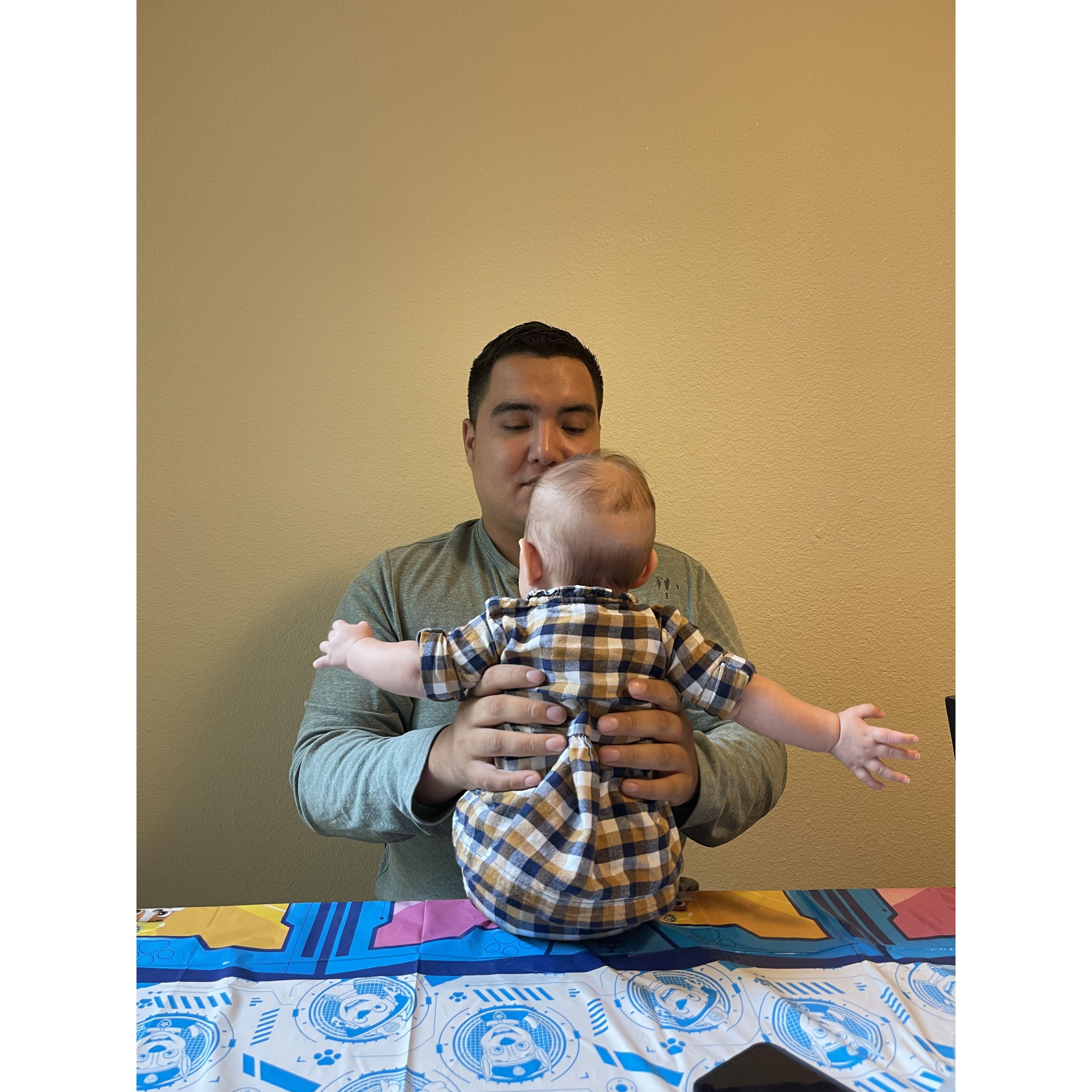 October 16th 2021 - Isaac with Jasmines daughter Rose-Marie.