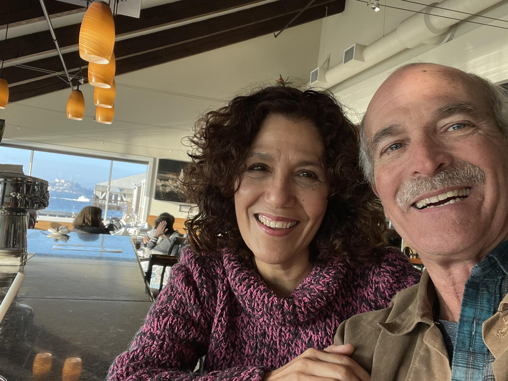 You can see Alcatraz in the background,