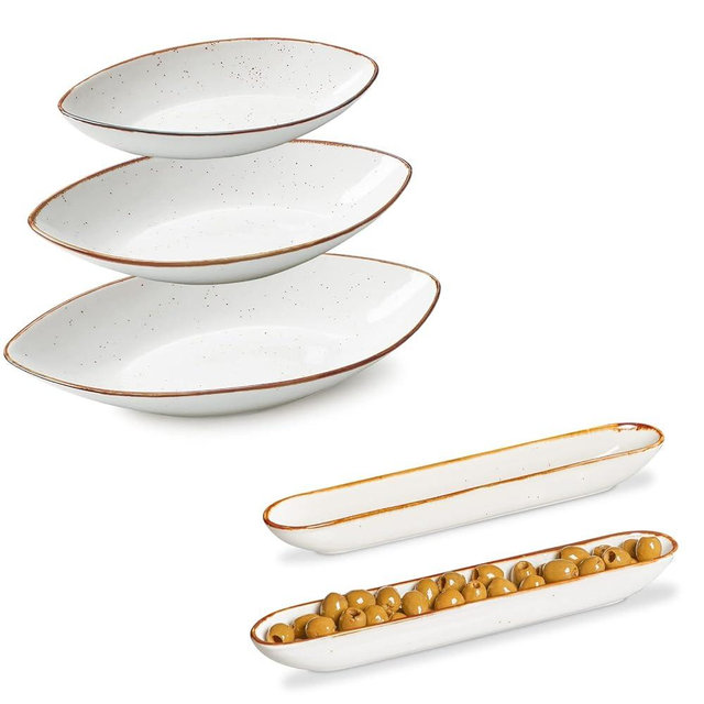 ONEMORE Large Serving Bowls and Olive Tray Bundle