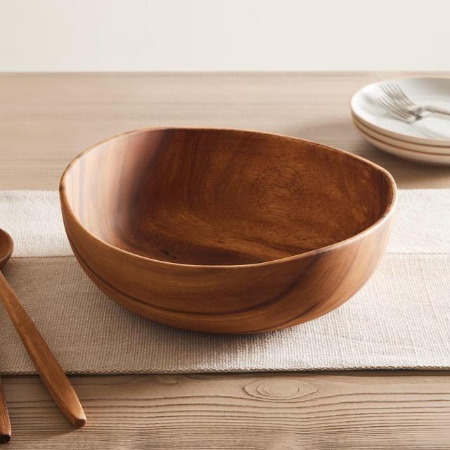 Organic Shaped Large Bowl, Acacia Wood, Each