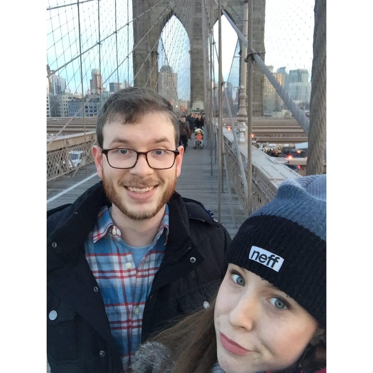 Walking on the Brooklyn Bridge in 2016