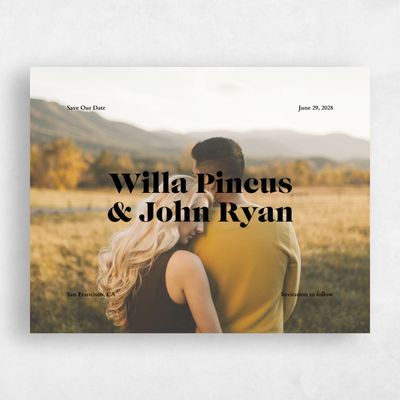 Linen, Beige Wedding Save the Date - Sylvan Photo