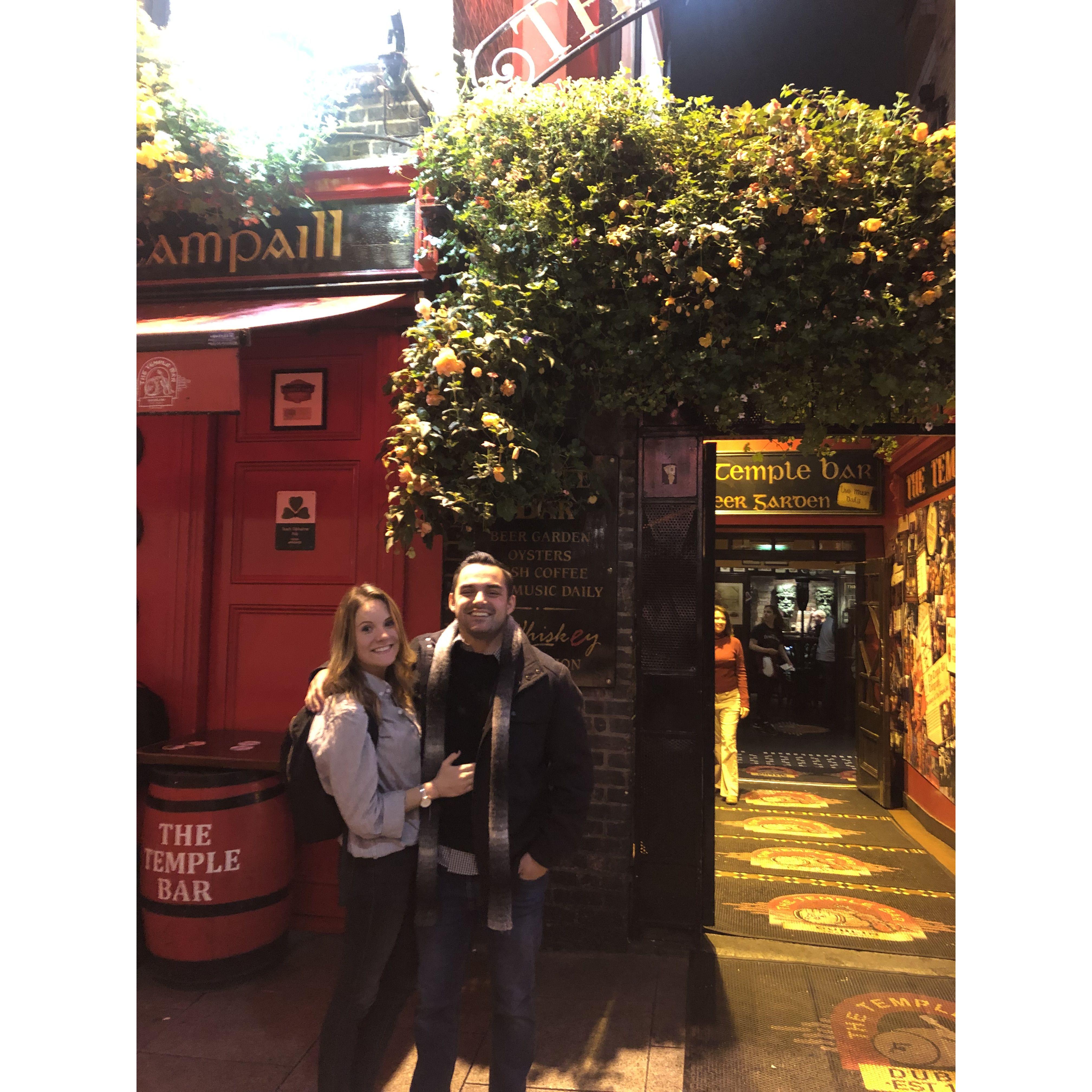 Our first big trip together! Downtown Dublin.