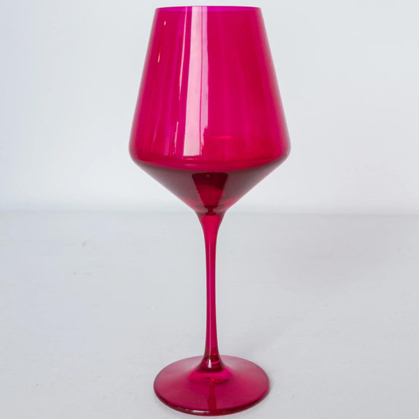 Estelle Colored Wine Stemware {Viva Magenta} Fuchsia Single