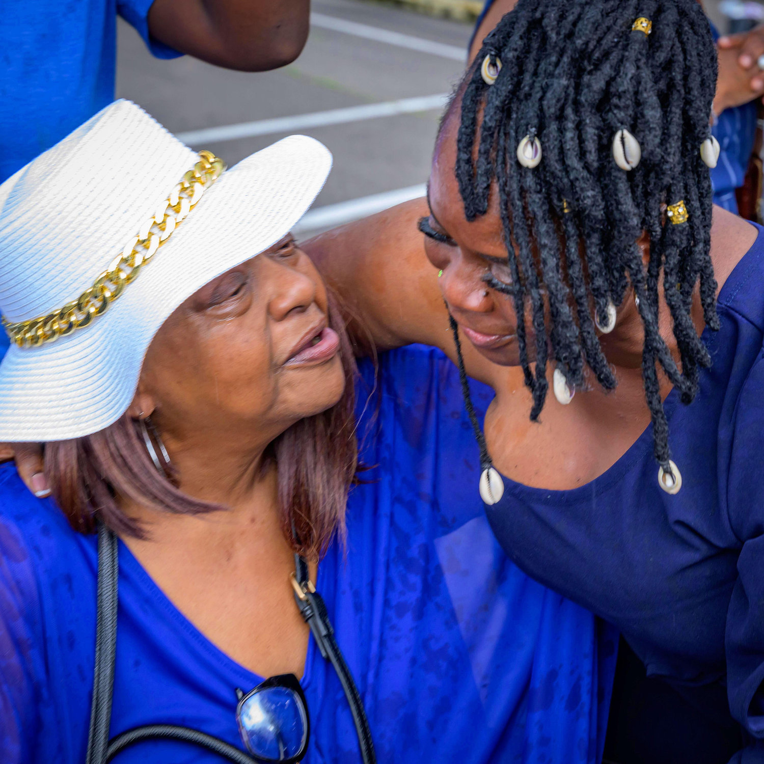 Aunt Cynthia whore Big Momma Blue Jumper to the Proposal Celebration...