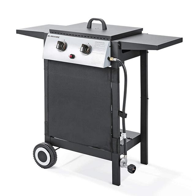 MaxKare Propane Gas Grill Griddle Outdoor Flat Top Gas Grill with 2 Burners for Outdoor Cooking, Camping and Mother's Day Gift