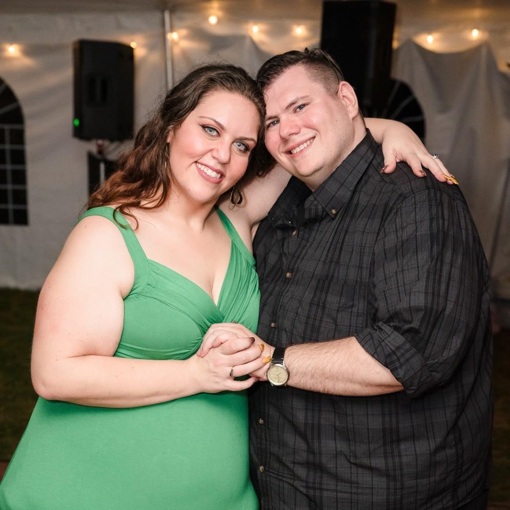 Celebrating our friends' wedding