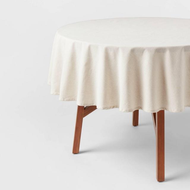 70" Cotton and Linen Blend Round Tablecloth - Threshold™