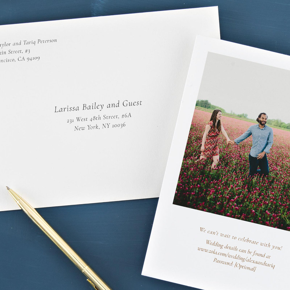 Keely Classic | White | Zola Wedding Invitations