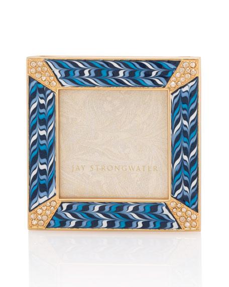 Jay Strongwater Pave Corner Square Picture Frame