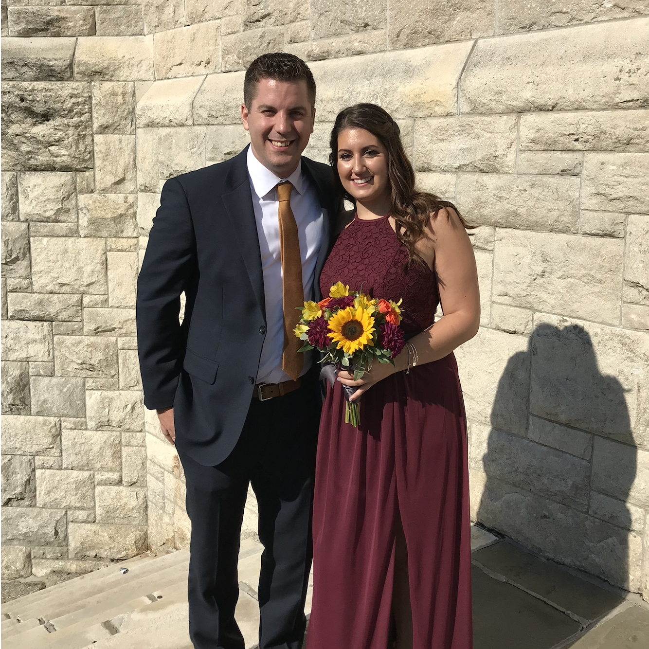 We clean up nice. All dressed up at Allie and George's wedding. (Sept. 2018)