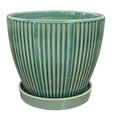 6” BDS Ribbed Planter- Green at Tractor Supply Co
