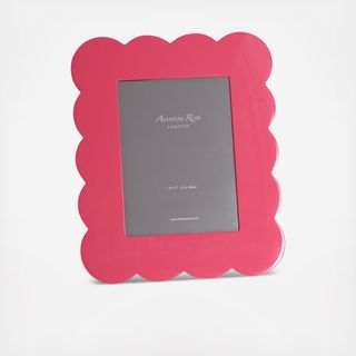 Scalloped Lacquered Photo Frame