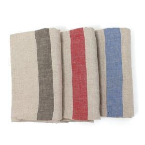 Lightweight Travel Linen Towels (Red Stripe)